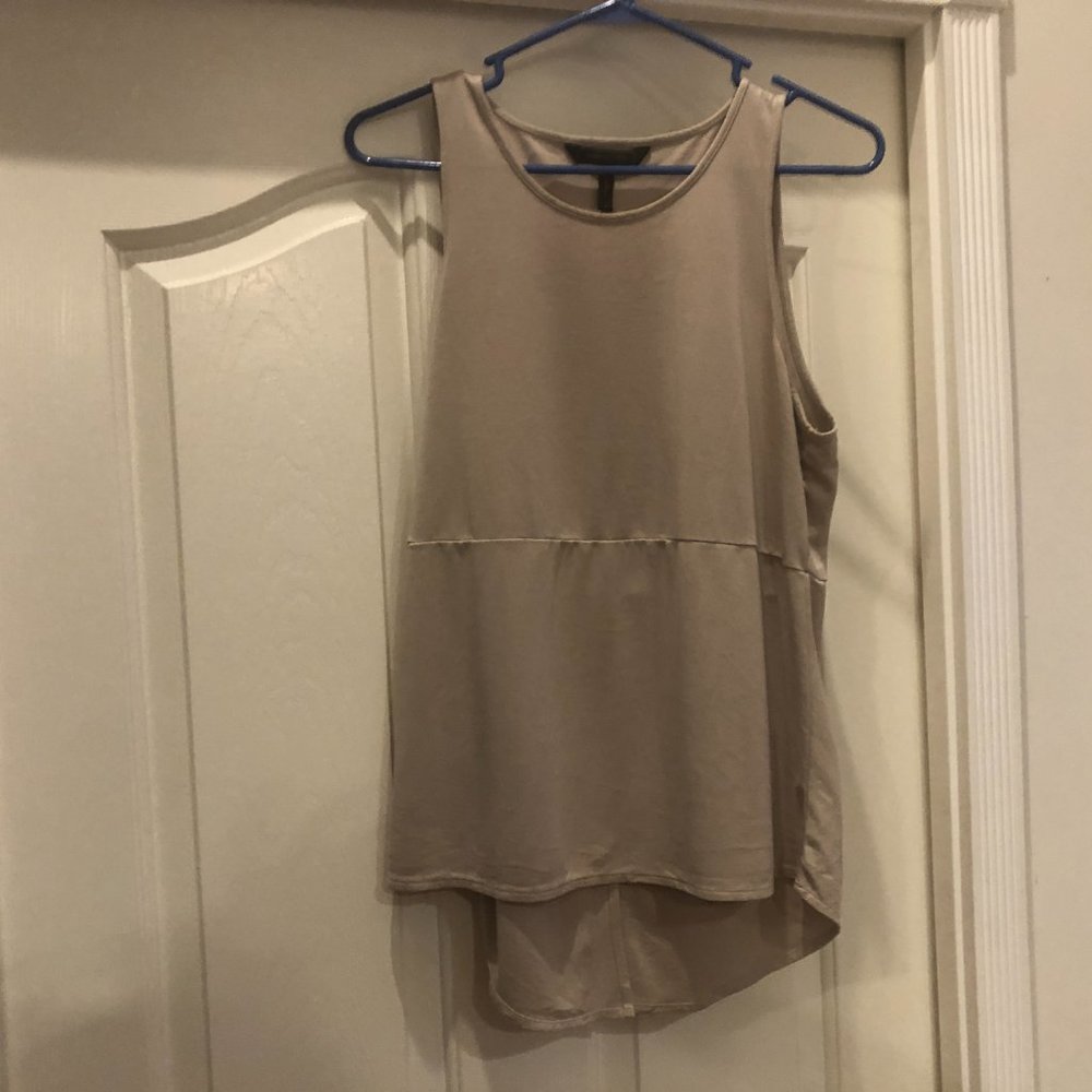 BCBG MaxAzria tan Caralyn top, size M